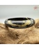 【肌容雪】天然美石黑色石紋礦石手鐲 編號B11(鐲圍57.0mm#18號)