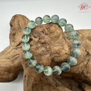 【肌容雪】天然美石螢石手串 編號B17