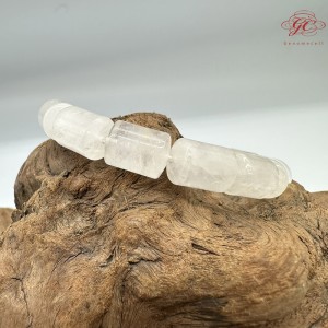 【肌容雪】天然美石白水晶手串 編號B18
