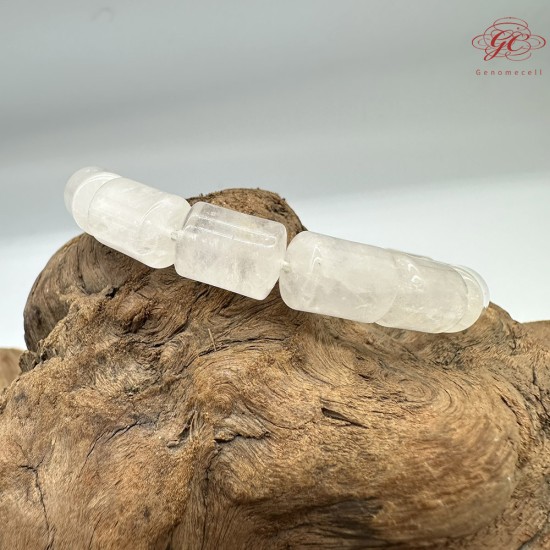 【肌容雪】天然美石白水晶手串 編號B18