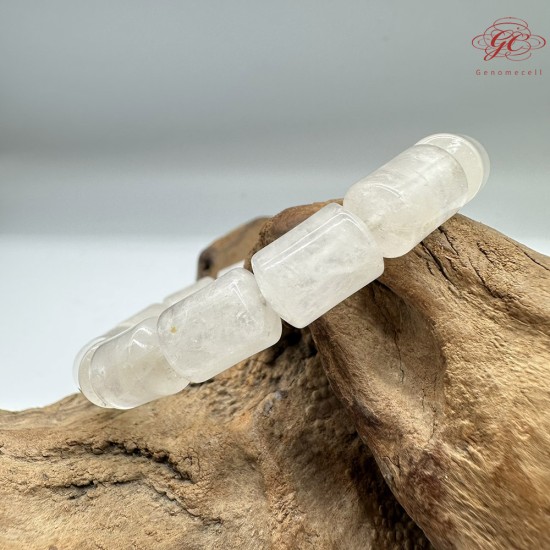 【肌容雪】天然美石白水晶手串 編號B18