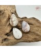 【肌容雪】天然美石櫻花瑪瑙淚滴造型吊墜 編號B19