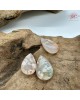 【肌容雪】天然美石櫻花瑪瑙淚滴造型吊墜 編號B19