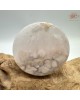 【肌容雪】天然美石櫻花瑪瑙圓牌擺件 編號B21