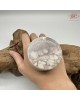 【肌容雪】天然美石櫻花瑪瑙圓牌擺件 編號B21