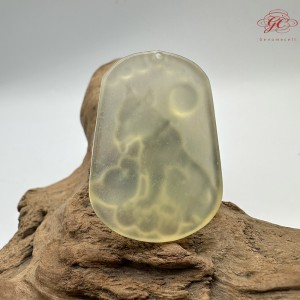 【肌容雪】天然美石祥獸雕刻水沫玉項鍊繩 編號B22
