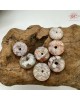 【肌容雪】天然美石櫻花瑪瑙平安扣造型吊墜 編號B41(1-7號)附收納盒