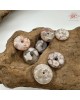 【肌容雪】天然美石櫻花瑪瑙平安扣造型吊墜 編號B41(1-7號)附收納盒