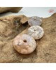 【肌容雪】天然美石櫻花瑪瑙平安扣造型吊墜 編號B41(1-7號)附收納盒