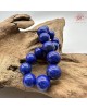 【肌容雪】天然美石青金石單圈手串 編號B45