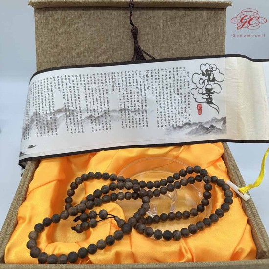 【肌容雪】天然沉香隨心禮香精品禮盒(沉香珠鍊、古風祝福卷軸、精緻收藏盒) 編號T12