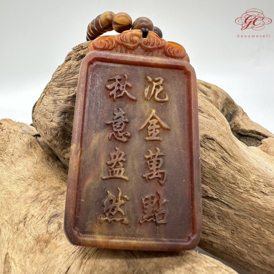 【肌容雪】天然沉香牌型雕花造型珠串鍊 編號T19