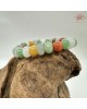 【肌容雪】天然緬甸A貨多彩翡翠單圈手串 編號1007