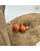 【肌容雪】天然緬甸A貨紅翡翠圓珠耳針 編號1009