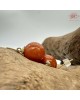 【肌容雪】天然緬甸A貨紅翡翠圓珠耳針 編號1009