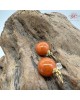 【肌容雪】天然緬甸A貨紅翡翠圓珠耳針 編號1009