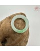 【肌容雪】天然緬甸A貨綠翡翠飄花戒圈 編號1010(戒圍18.2mm#14號)