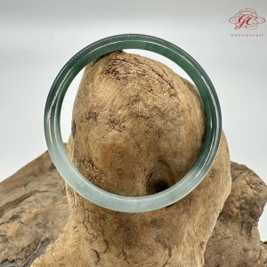【肌容雪】天然緬甸A貨山水翡翠叮噹手鐲 編號1011(鐲圍58.1mm#18.5號)