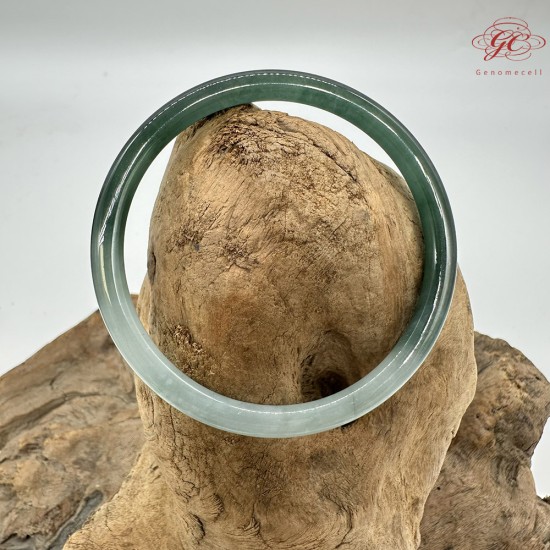 【肌容雪】天然緬甸A貨山水翡翠叮噹手鐲 編號1011(鐲圍58.1mm#18.5號)