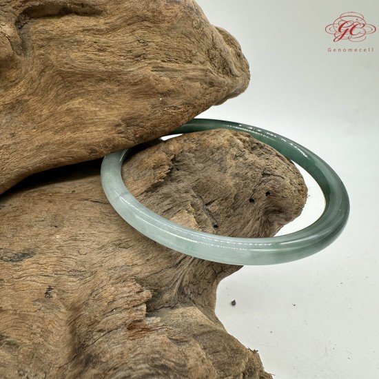 【肌容雪】天然緬甸A貨山水翡翠叮噹手鐲 編號1011(鐲圍58.1mm#18.5號)