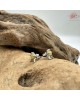 【肌容雪】天然緬甸A貨翡翠蜜蠟黃耳針 編號1016