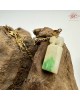 【肌容雪】天然緬甸A貨翡翠白裡青柱型玉墜項鍊 編號1021