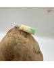 【肌容雪】天然緬甸A貨翡翠白裡青柱型玉墜項鍊 編號1021