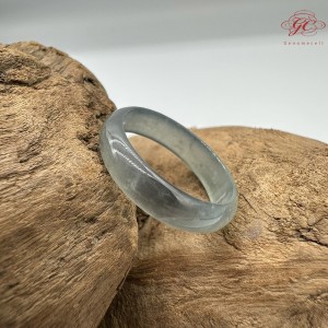 【肌容雪】天然緬甸A貨翡翠烏雞戒圈 編號1034(戒圍20.0mm#17號)