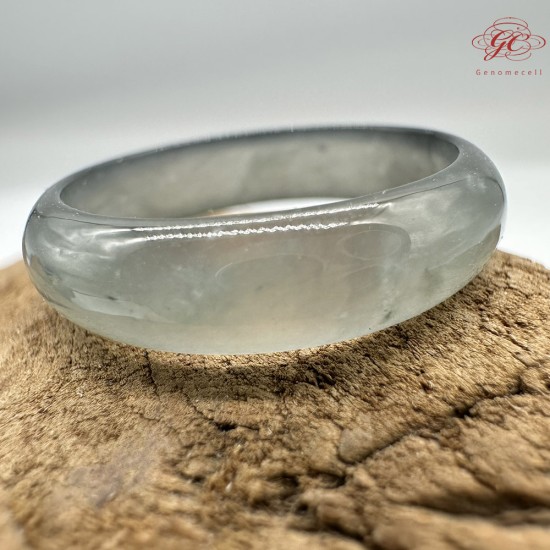 【肌容雪】天然緬甸A貨翡翠烏雞戒圈 編號1034(戒圍20.0mm#17號)