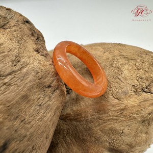 【肌容雪】天然緬甸A貨紅翡翠戒圈 編號1037(戒圍17.6mm#12號)