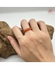 【肌容雪】天然緬甸A貨紅翡翠戒圈 編號1037(戒圍17.6mm#12號)
