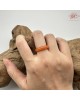  【肌容雪】天然緬甸A貨紅翡翠戒圈 編號1041(戒圍17.5mm#12號)