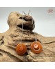 【肌容雪】天然緬甸A貨紅翡吉祥平安扣耳針 編號1042