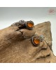 【肌容雪】天然緬甸A貨紅翡蛋面鑲鑽垂墜耳針 編號1043