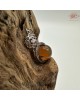 【肌容雪】天然緬甸A貨紅翡蛋面鑲鑽垂墜耳針 編號1043