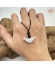 【肌容雪】天然緬甸A貨翡翠白玉元寶吊墜繩 編號1044