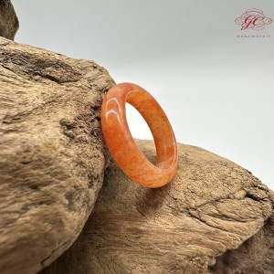 【肌容雪】天然緬甸A貨紅翡翠戒圈 編號1045(戒圍18.3mm#14號)