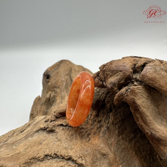 【肌容雪】天然緬甸A貨紅翡翠戒圈 編號1045(戒圍18.3mm#14號)