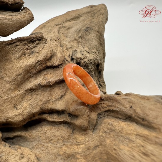 【肌容雪】天然緬甸A貨紅翡翠戒圈 編號1045(戒圍18.3mm#14號)