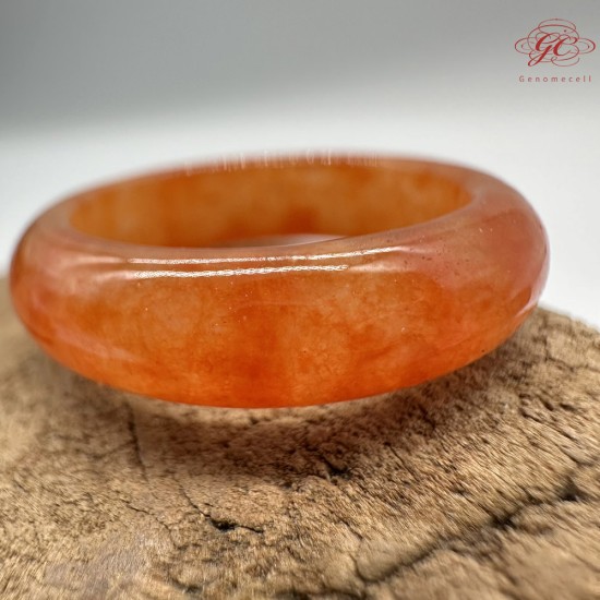 【肌容雪】天然緬甸A貨紅翡翠戒圈 編號1045(戒圍18.3mm#14號)