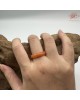 【肌容雪】天然緬甸A貨紅翡翠戒圈 編號1045(戒圍18.3mm#14號)