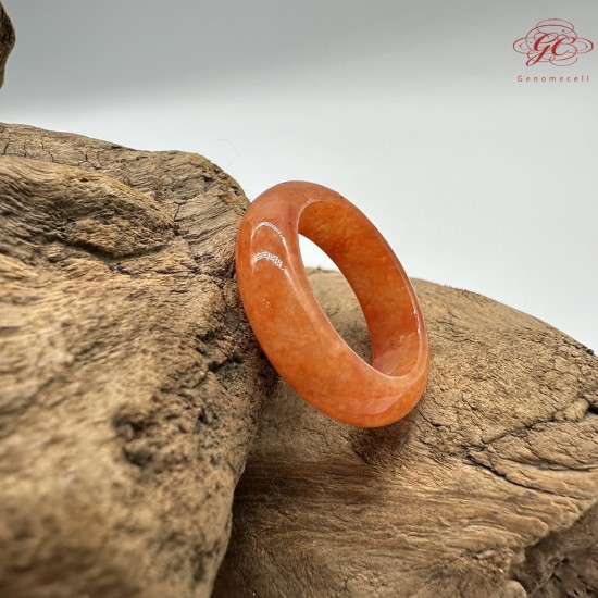 【肌容雪】天然緬甸A貨紅翡翠戒圈 編號1046(戒圍18.4mm#14號)