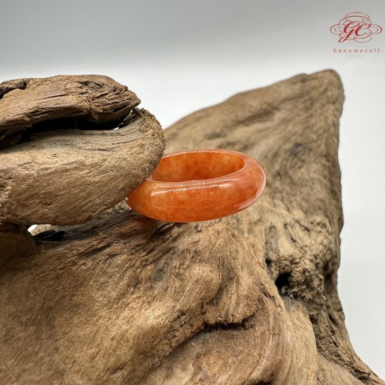 【肌容雪】天然緬甸A貨紅翡翠戒圈 編號1046(戒圍18.4mm#14號)