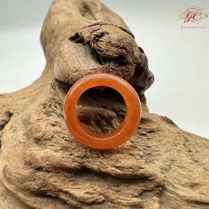 【肌容雪】天然緬甸A貨紅翡翠戒圈 編號1047(戒圍13.9mm#4號)