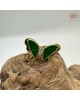 【肌容雪】天然緬甸A貨蝶翼綠翡可調節戒指 編號1050(戒圍17.0mm#10號)