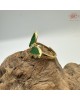 【肌容雪】天然緬甸A貨蝶翼綠翡可調節戒指 編號1050(戒圍17.0mm#10號)