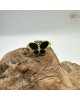  【肌容雪】天然緬甸A貨綠翡翩翩舞蝶可調節戒指 編號1051(戒圍17.2mm#10號)