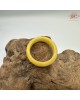  【肌容雪】天然緬甸A貨蜜糖黃翡翠戒圈 編號1054(戒圍19.3mm#15號)