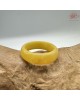  【肌容雪】天然緬甸A貨蜜糖黃翡翠戒圈 編號1054(戒圍19.3mm#15號)