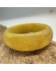  【肌容雪】天然緬甸A貨蜜糖黃翡翠戒圈 編號1054(戒圍19.3mm#15號)